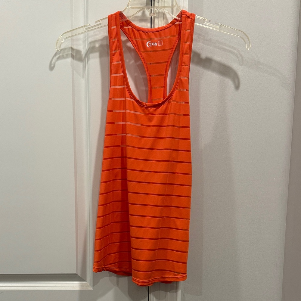 C9 Women’s Orange Striped Muscle Tee